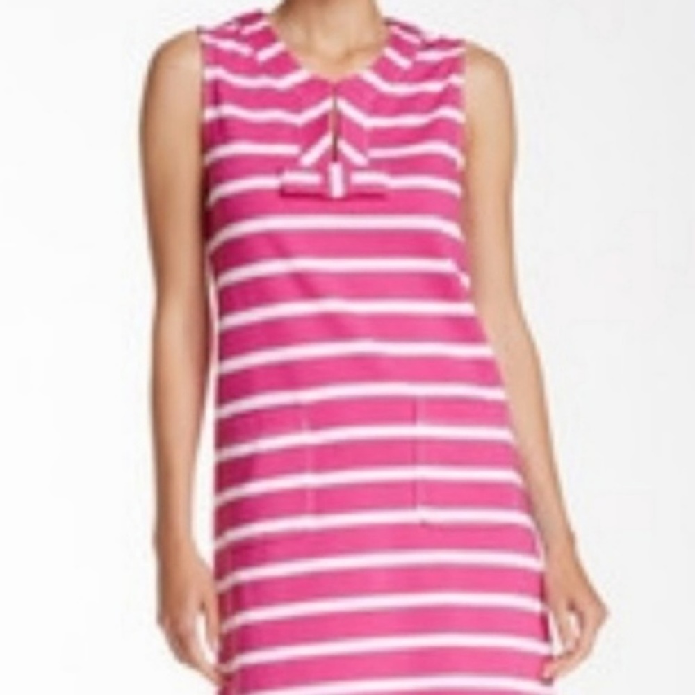 Kate Spade Pink White Striped Tropez Polo Dress Sm